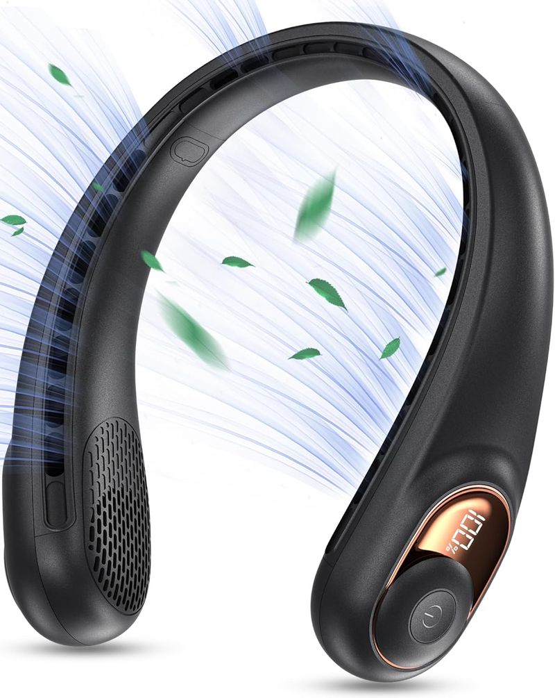 Bladeless Neck Fan - 360° Airflow Ultra Silent Wearable_voghion.com