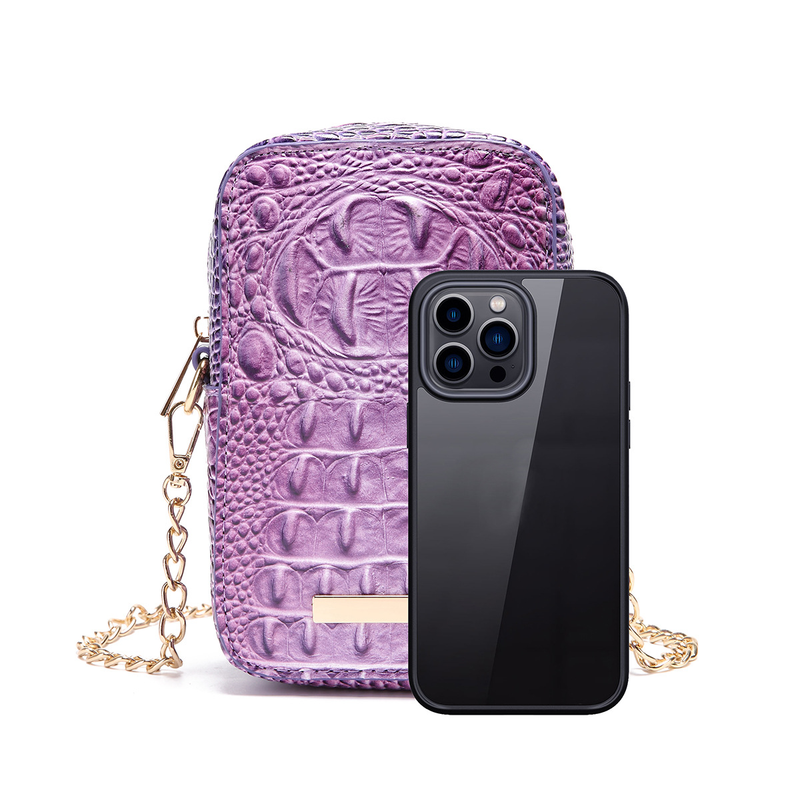 Pochette portefeuille rétro à bandoulière pour appareil photo et téléphone portable, motif crocodile Brahman, pour sac d'été, joli cadeau pour maman_voghion.com