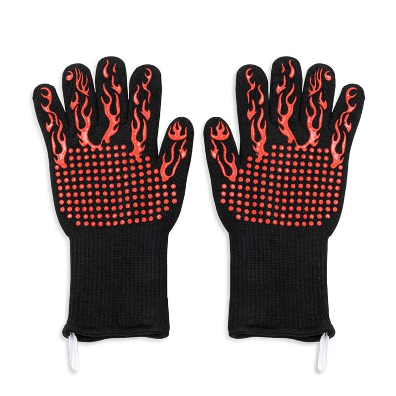 Guantes de silicona para barbacoa resistentes al calor hasta 800 grados Celsius y 1472 ℉, resistentes al calor y a las quemaduras, aptos para hornos microondas._voghion.com