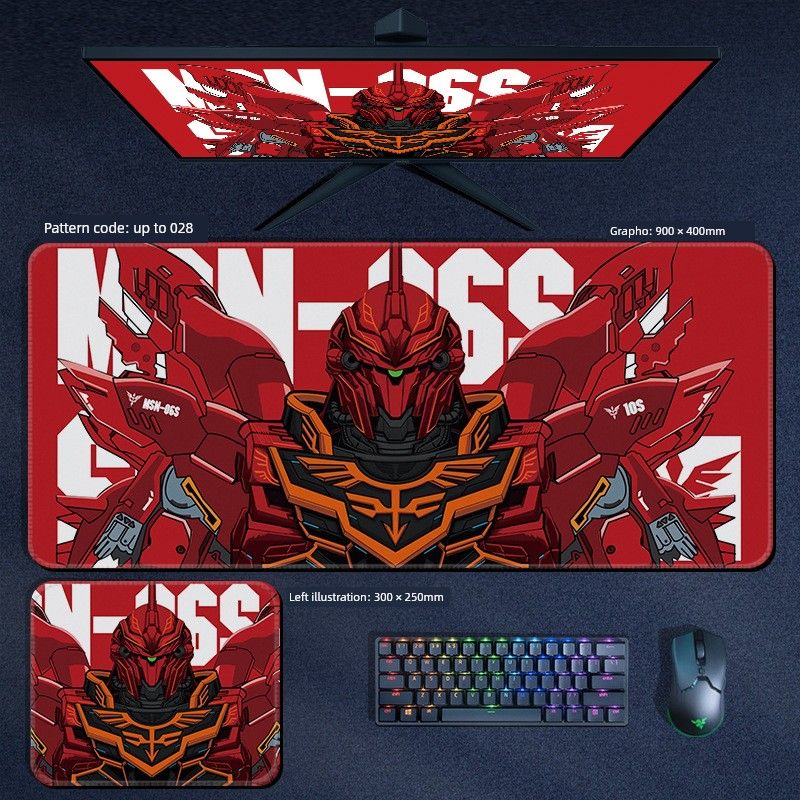 Mouse Men's Oversized E-Sports Games Anime Mobile Suit Am Lock Edge Table Mat Keyboard Pad_voghion.com