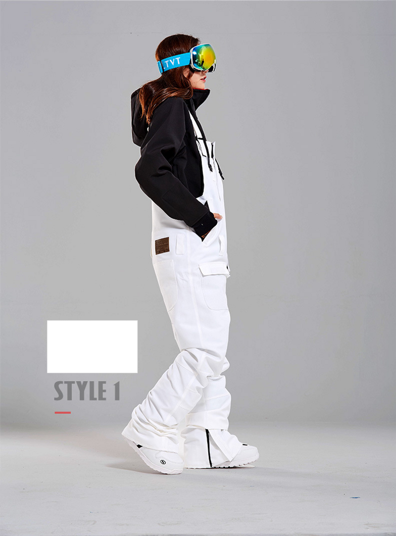 Tuta da sci Snowboard doppia tavola impermeabile nera invernale sci indoor sci nuovi pantaloni da neve_voghion.com