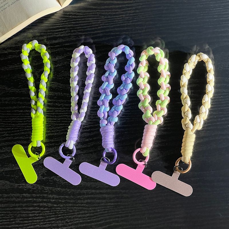 Mobiele telefoon lanyard hangend draagbaar gedraaid touw anti-verlies hanger modieuze sterke pols korte mobiele telefoon charms sleutelhanger_voghion.com