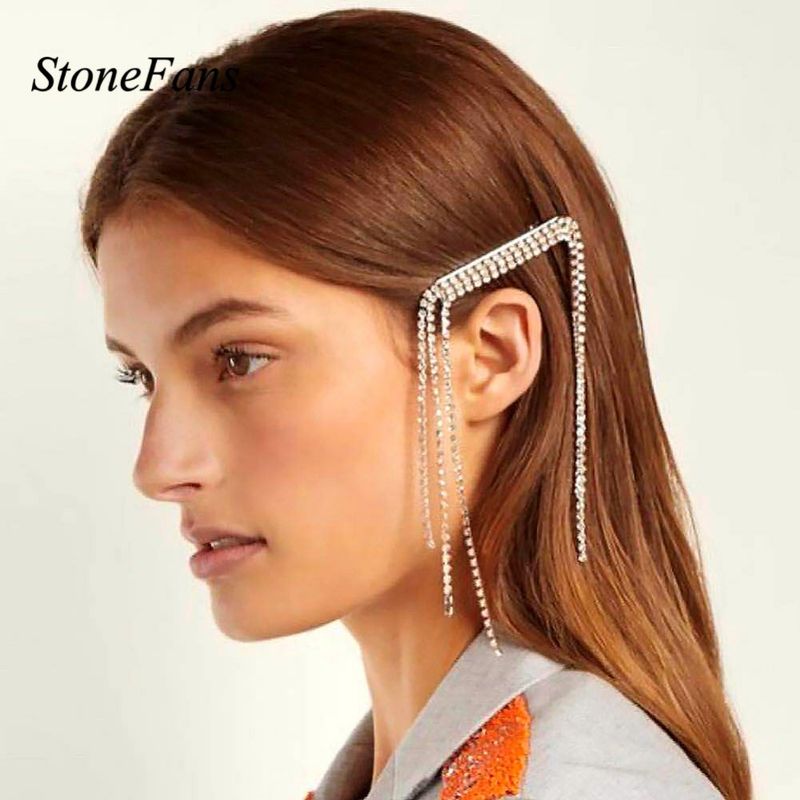 ins Lungo Caldo Nappa Forcina Temperamento Coreano Clip laterale Nuovo Strass Accessori per Capelli Fermaglio per Capelli_voghion.com