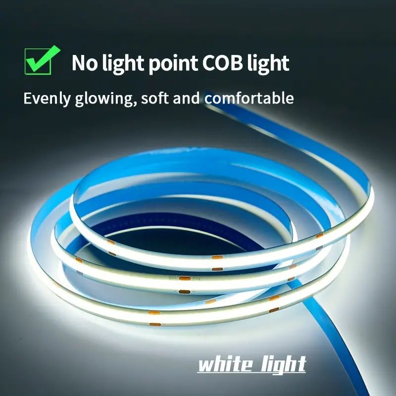 LED COB Light Strip Touch Dimmer Flexible Diode Tape 5V USB Linear Indoor Lighting Lamp Room DIY TV Mirror Backlight Wall Decor_voghion.com