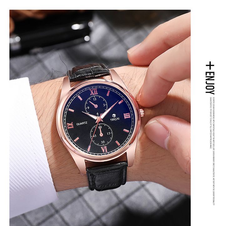 Nové klasické hodinky s modrým světelným sklem, jednoduché módní pánské hodinky, luxusní páskové hodinky_voghion.com