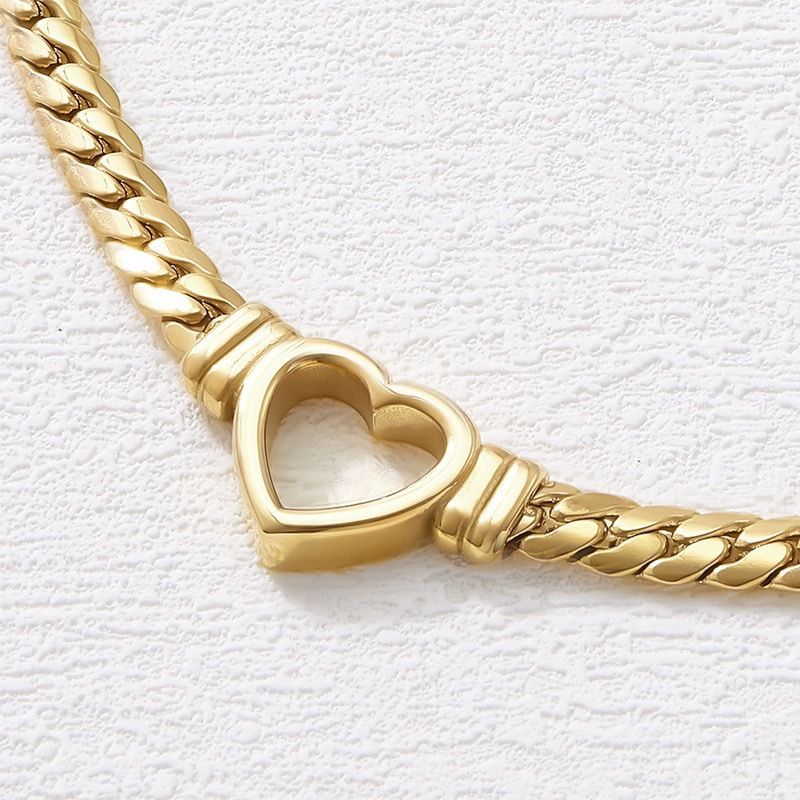 Ins popolare in acciaio al titanio a forma di cuore per le donne, leggero, di nicchia, stile cool, accessori personalizzati,_voghion.com