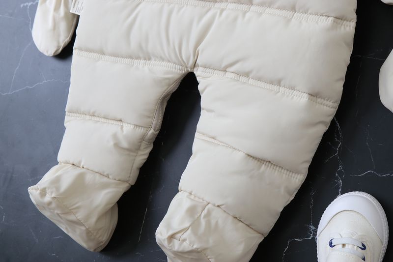 Warme baby-jumpsuit met fleecevoering, capuchon en wanten - Winterromper voor jongens en meisjes (6M-24M, 66-90cm) - Zacht polyester all-in-one sneeuwpak_voghion.com