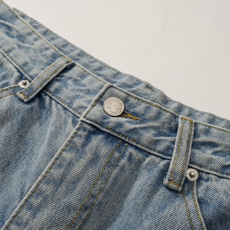 Moške kavbojke American Cleanfit Blue Tassel 507 Vintage Washed Distressed Trousers_voghion.com
