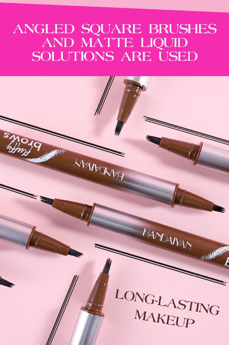 HANDAIYAN 4-Color Wild Eyebrow Pen – Wasserfester, lang anhaltender flüssiger Augenbrauenstift mit natürlichem, haarähnlichem Finish_voghion.com