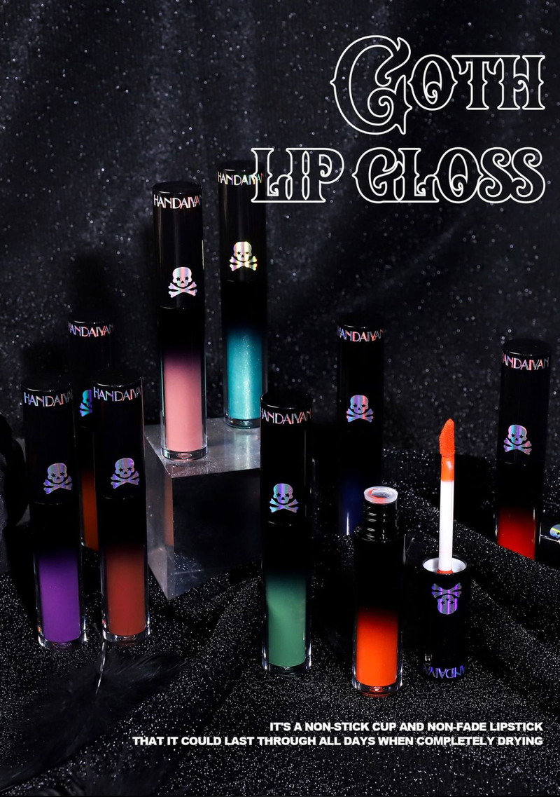 Halloween 24ss COS makeup, dark tie mouth, matte lip glaze, misty feeling lipstick, Gothic black romance stick,_voghion.com