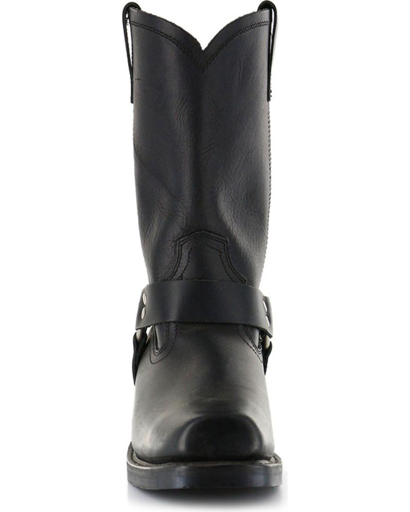 Herrenschuhe Cowboystiefel mit Holzabsatzsohle, 4,5 cm hohe Stiefel, quadratische Herrenstiefel_voghion.com