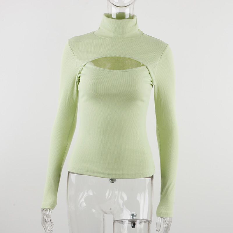 Reggiseno da donna a maniche lunghe con cappuccio in maglia_voghion.com
