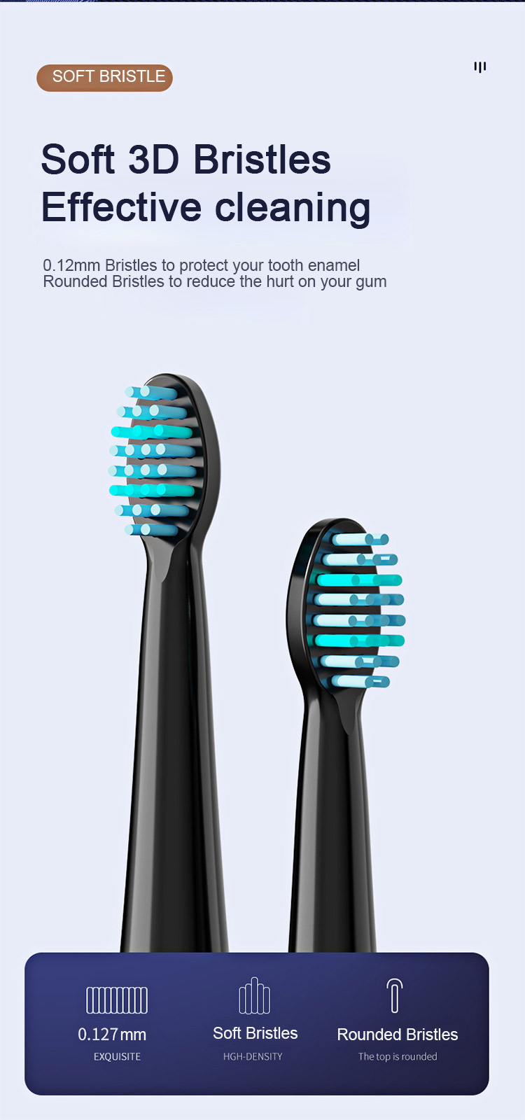 Portable Soft Bristled Ultrasonic Electric Toothbrush XI7 Waterproof Tooth Brush Bathroom Accessories_voghion.com