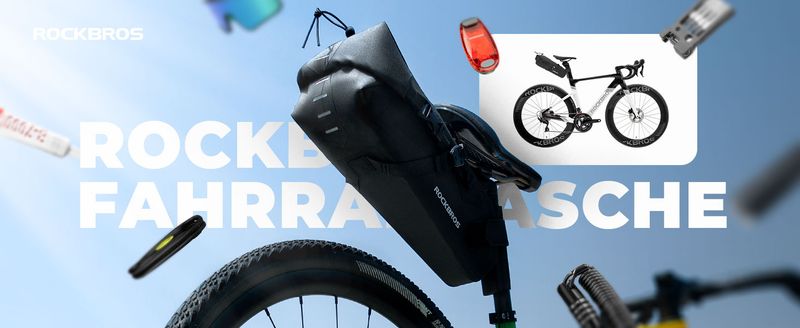 Borsa da sella ROCKBROS 3L, borsa portapacchi per bicicletta, borsa da viaggio per biciclette_voghion.com