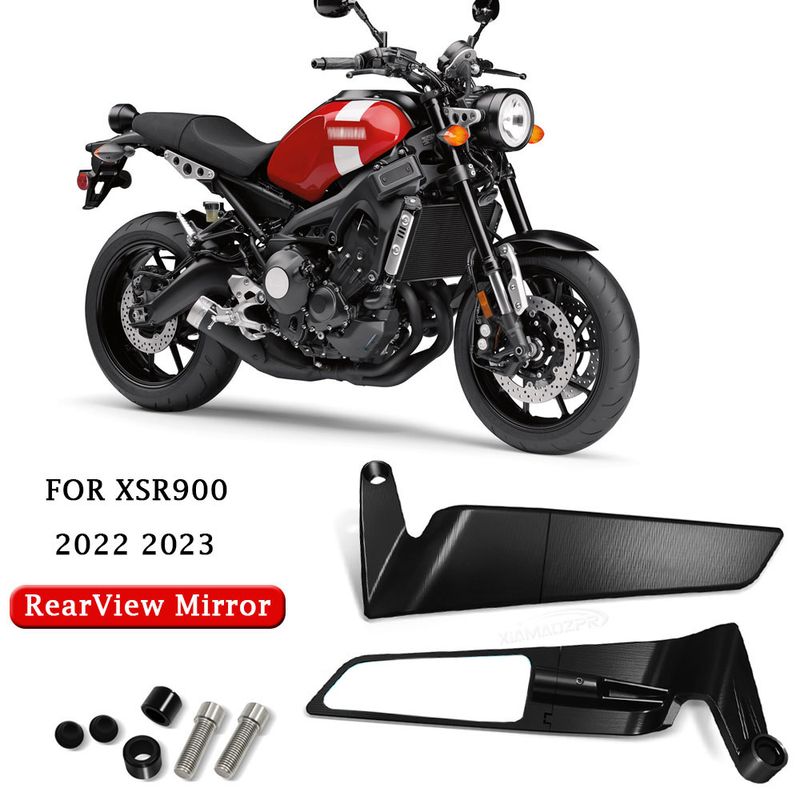 Para XSR900 xsr900 espejo retrovisor de motocicleta espejo retrovisor Invisible Winglet ajustable_voghion.com