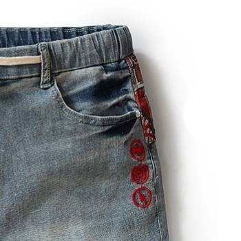 Men's Clothing Plus Size Summer Elastic Waist Denim Shorts Loose High Elastic Comfortable Mid Waist Denim Shorts_voghion.com