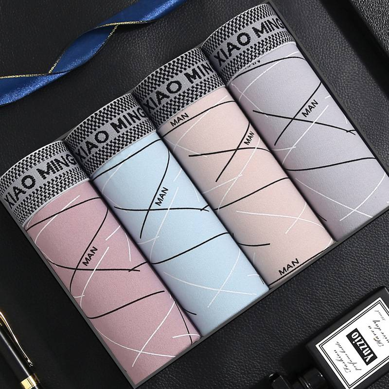 Premium Men's Boxer Briefs 4-Pack - Breathable Cotton Modal Blend With Graphene Technology - Ultra Soft Mid Rise Seamless Underwear Gift Set_voghion.com