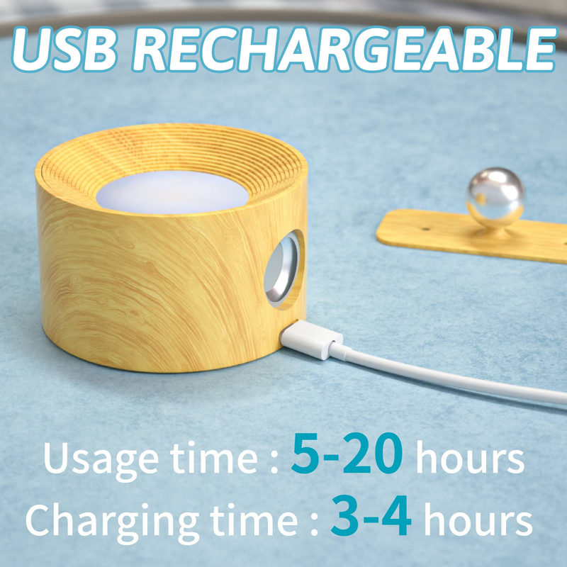 Applique murale tactile 3 pouces, grain de bois, 3 couleurs (froid/naturel/blanc), sans fil, rechargeable, sous armoire (lot de 1)_voghion.com