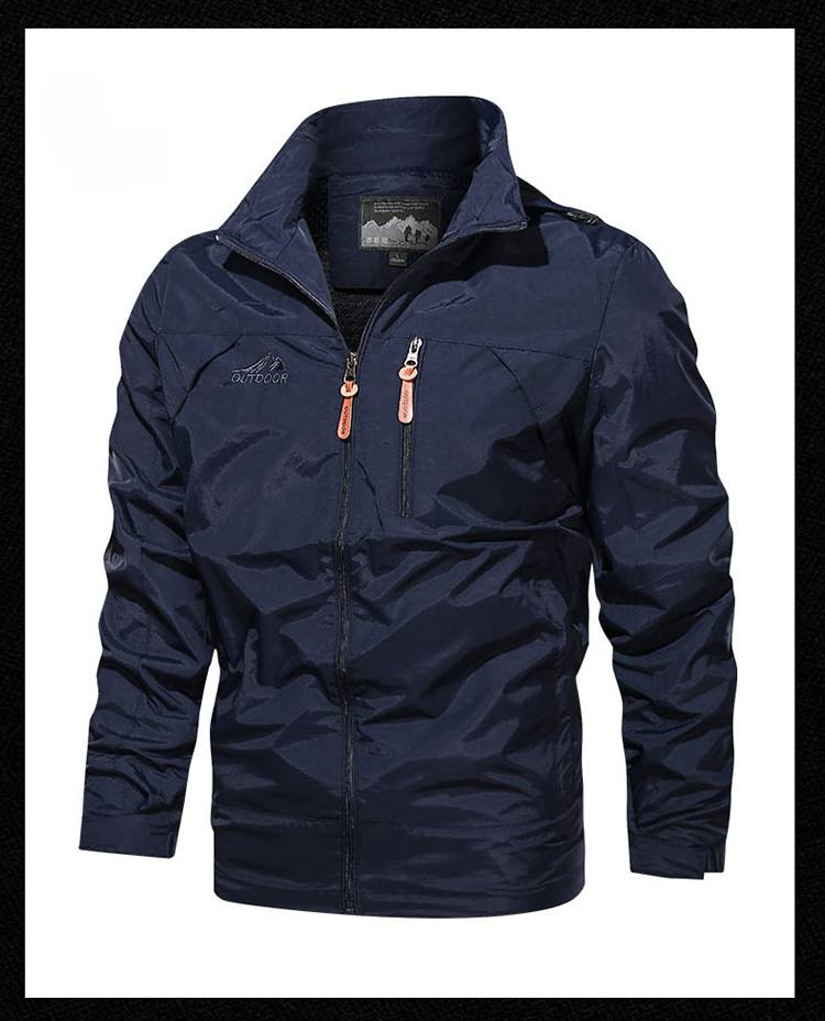 Men's Clothing Lightweight Hooded Windbreaker Jacket, Quick-Dry Outdoor Coat With Zipper Pockets, Breathable Casual Spring & Autumn Top_voghion.com