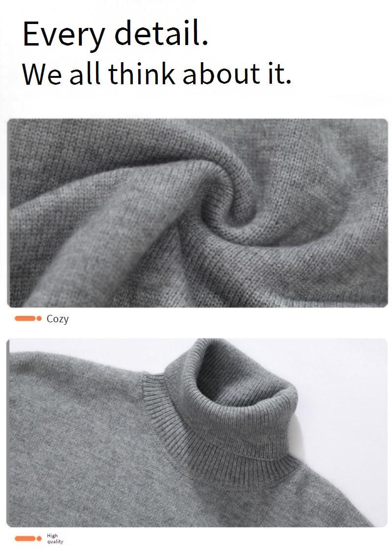 Herren-Rollkragenpullover – Herbst-Winter-Mode, Strickwaren für Herren (165–190) | Schmale Passform, warm und stilvoll_voghion.com