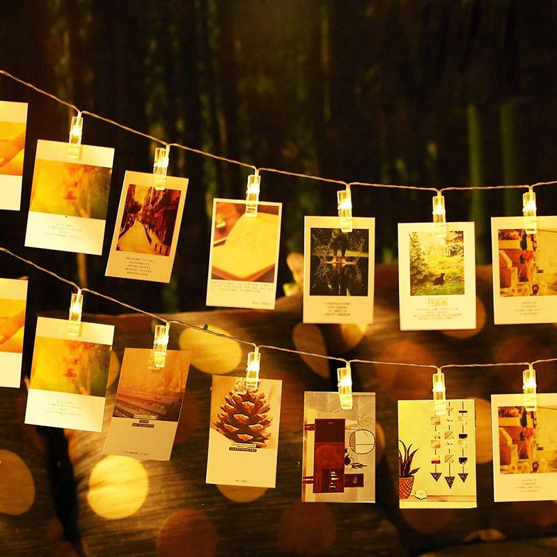 Luci a stringa con clip a stella - Luci fatate alimentate a batteria/USB con 8 modalità di illuminazione per Natale, matrimoni e sfondi fotografici_voghion.com