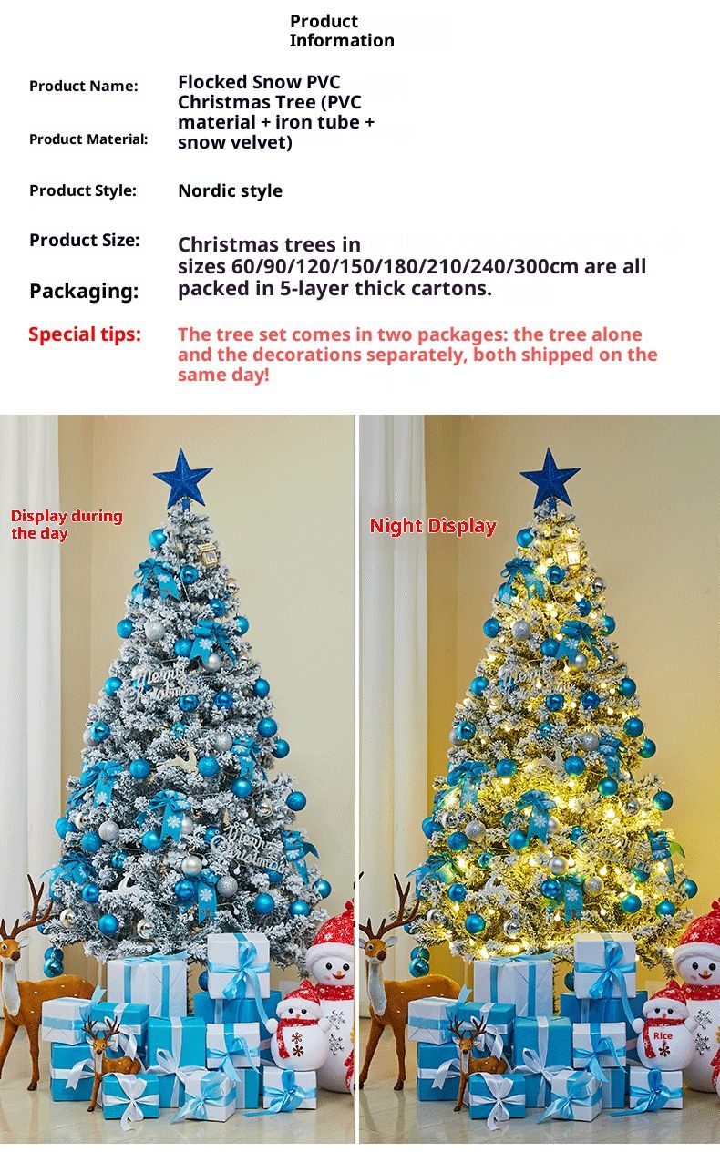 Décoration de sapin de Noël haut de gamme en bronze avec branches enneigées et lumières LED blanc chaud – 1,2 m / 1,5 m / 1,8 m / 2,1 m / 2,4 m / 3 m_voghion.com