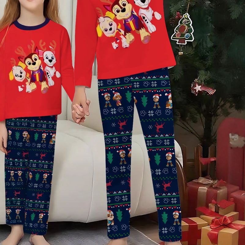 Tenues de Noël assorties pour toute la famille, imprimées en 3D : ensembles pull-over parent-enfant, manches longues et pantalons festifs, prêts pour les photos de fêtes._voghion.com