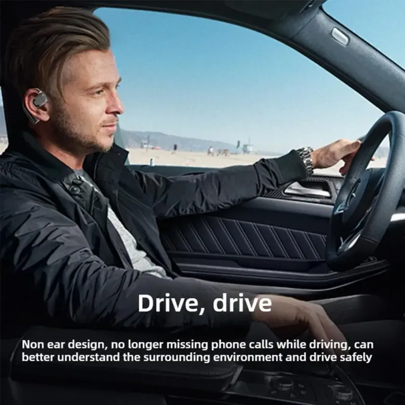 Single Earphones Long Standby Business Headphones Mono Headset Outdoor Call Bluetooth Wireless Earbuds For Left Right Ears_voghion.com
