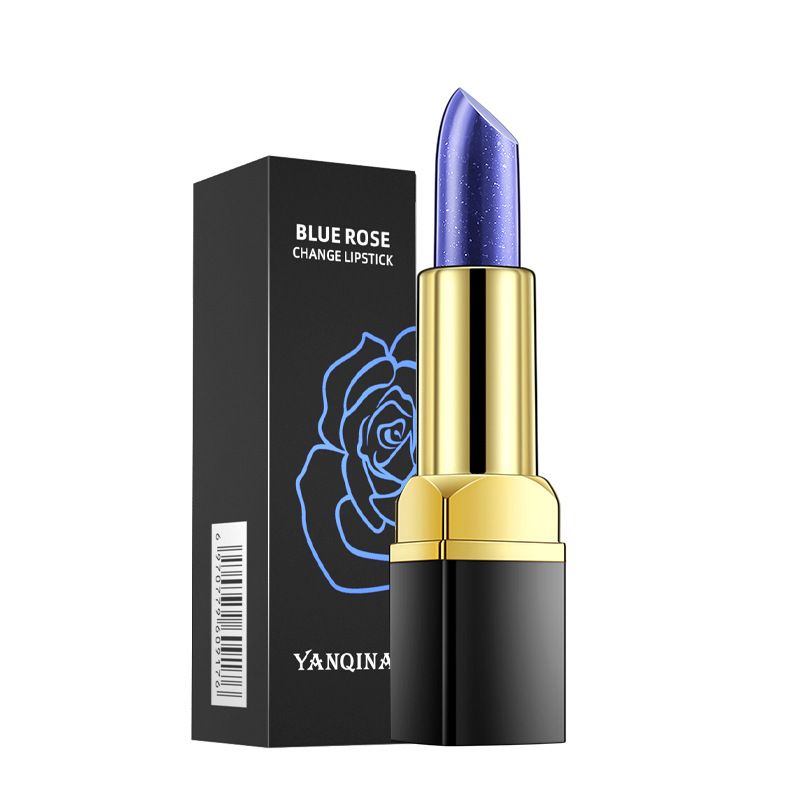 Lápiz labial YANQINA Blue Enchantress que cambia de color, bálsamo labial hidratante, antiadherente, resistente al agua, maquillaje que no se desvanece._voghion.com