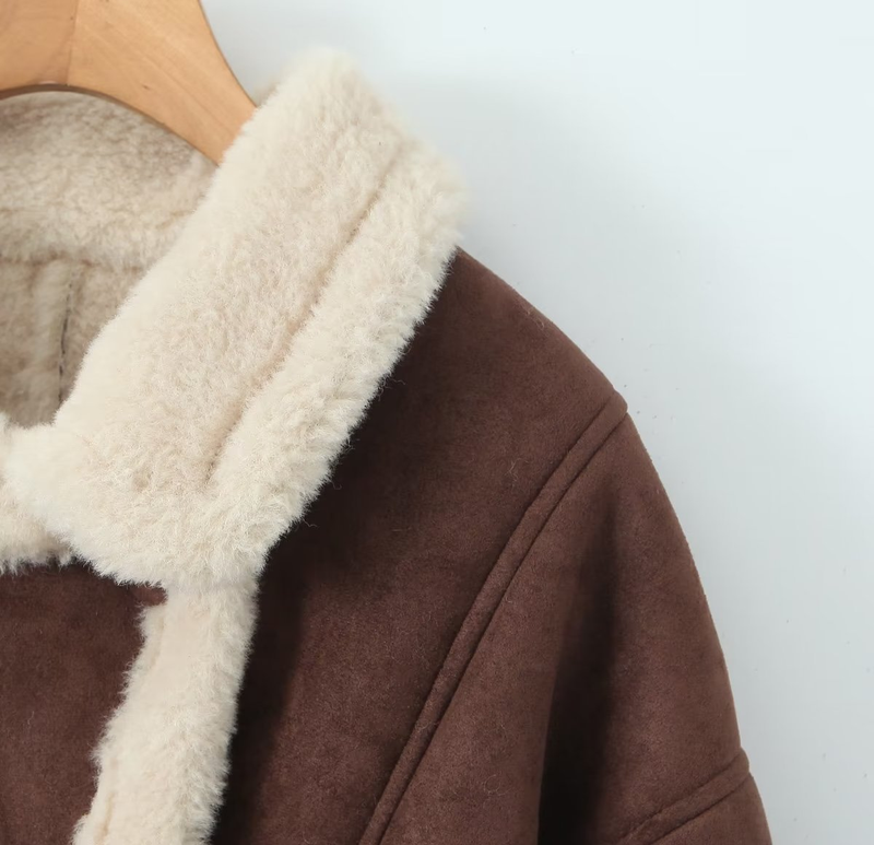 2024 Herbst/Winter Neue Damenmode Lose Warme Lammwolle Mantel D79245_voghion.com
