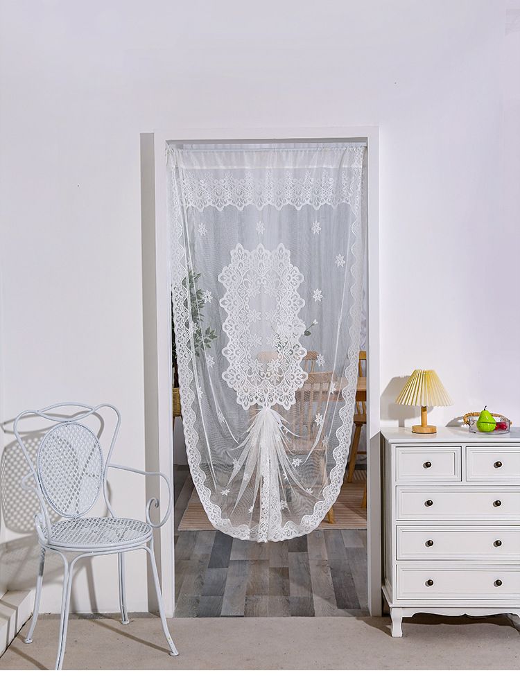 Nordischer moderner neuer Türvorhang Garn Pull Vorhang Wohnzimmer Schlafzimmer Türvorhang Spitze Türvorhang Tür Garnvorhang_voghion.com