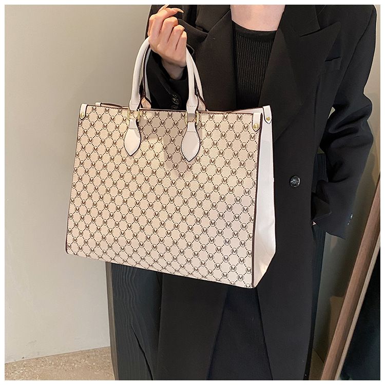 grande capacità tote bag nuova borsa per la spesa retrò leggera borsa di lusso per pendolari borsa a tracolla portatile_voghion.com
