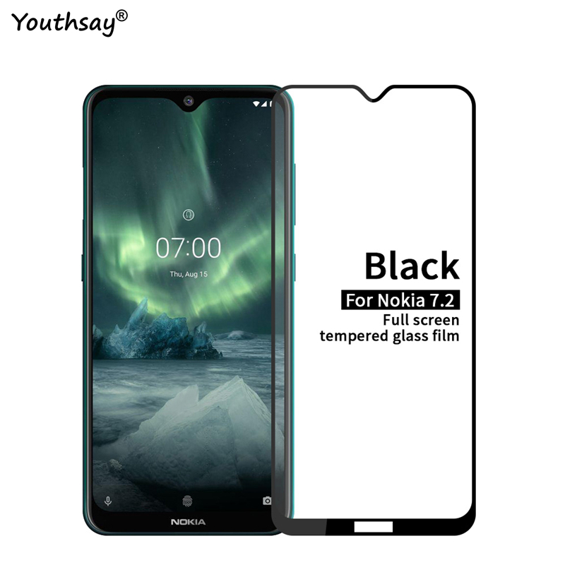 2PCS Fir Nokia 7.2 Glass Écran Protector Full Glue Schutzfilm Fir Nokia 7.2 Glass fir Nokia 7.2_voghion.com