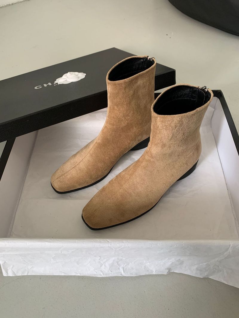 Bottines minimalistes à bout carré pour femme, style haut de gamme, style coréen, nouveauté hiver 2025, bottes slim françaises_voghion.com