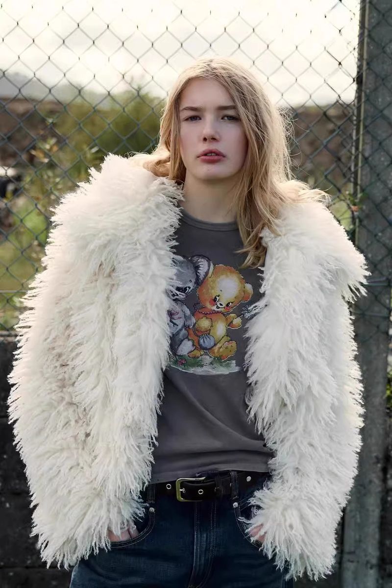 Faux Shearling Coat – Boho Fringe Jacket (S-XXL, Weight-Based Sizing)_voghion.com