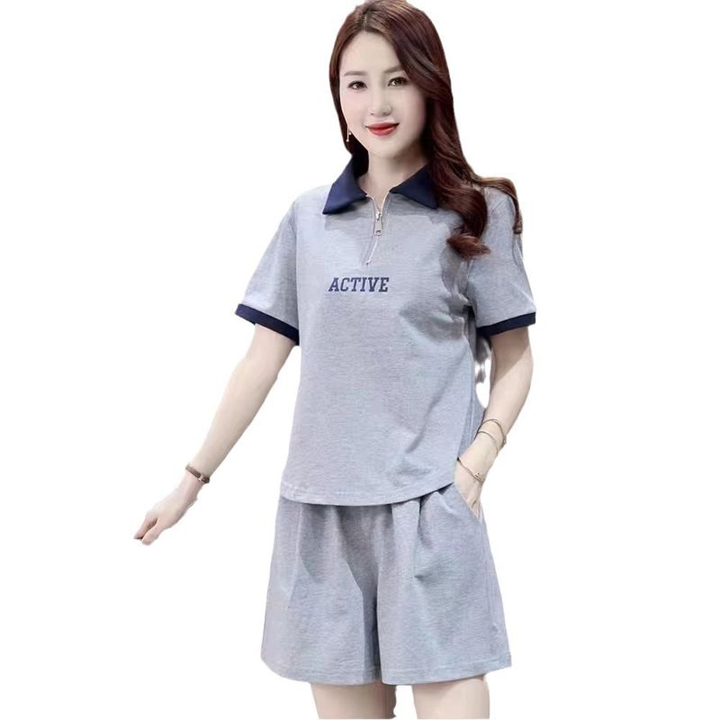 Shorts d'été décontractés pour femmes, vêtements de sport 2024, nouvelle collection, petite, célébrité Internet, dynamique, jeune, mode, ensemble deux pièces_voghion.com