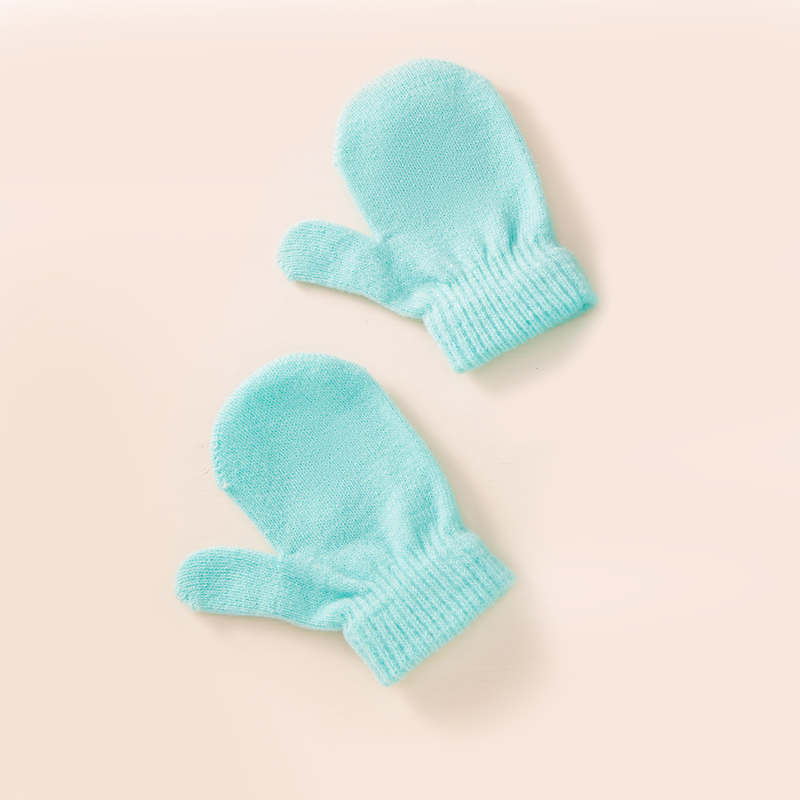 Baby clothing wool monochrome twist warm children's hat scarf gloves two or three sets_voghion.com