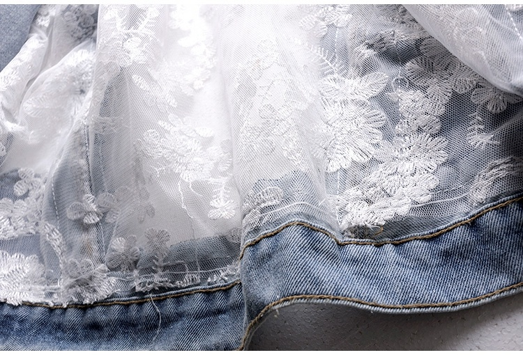 Chaqueas Mujer Yaz Bahar Pantolon Nakış Dantel Pachwork Seksi Denim Jacke Kadın Yıpranmış Püskül Gevşek Kot_voghion.com