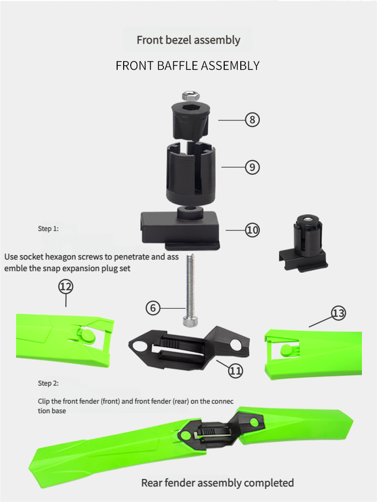 Garde-boue arrière universel pour vélo de route et de montagne, 26 pouces, protection contre la pluie, accessoires pour vélo_voghion.com