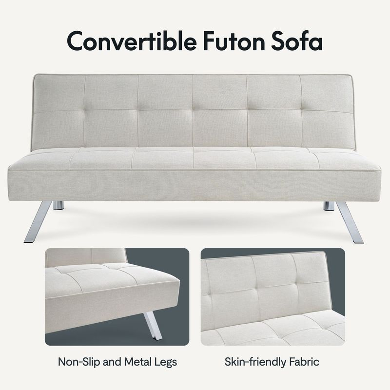 Fabric Convertible Sofa Bed, Folding Sleeper For Living Room For Living Room_voghion.com