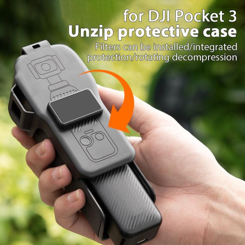 3 Pocket 3 Body Decompression Protective Shell Rotatab Screen Protector PTZ Lens Cover Portab Accessory With_voghion.com