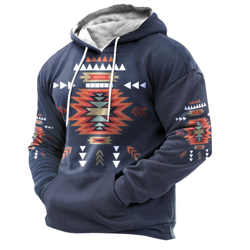 Maglione con cappuccio da uomo 3D con cappuccio e tasca in cordino_voghion.com