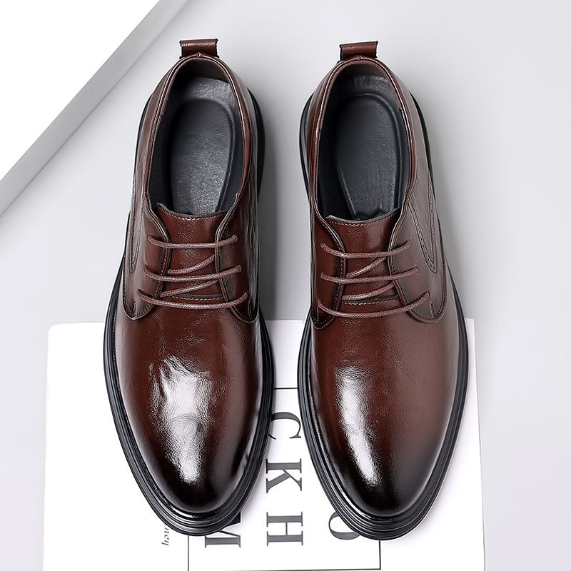 Leder leder business formale kleid beste mann schwarz casual hochzeit anzug atmungsaktiv England bräutigam herren schuhe_voghion.com