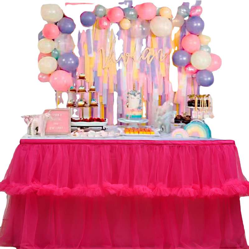 Halloween Weihnachten Tutu Kleid Tischkleid Hochzeit Urlaub Geburtstag Party Unregelmäßige Spitze Dessert Tisch Wrap Mesh_voghion.com