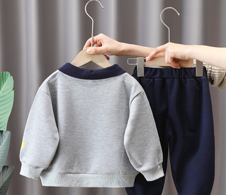 kids'clothing Children's POLO shirt and trousers fashion two-piece suit_voghion.com