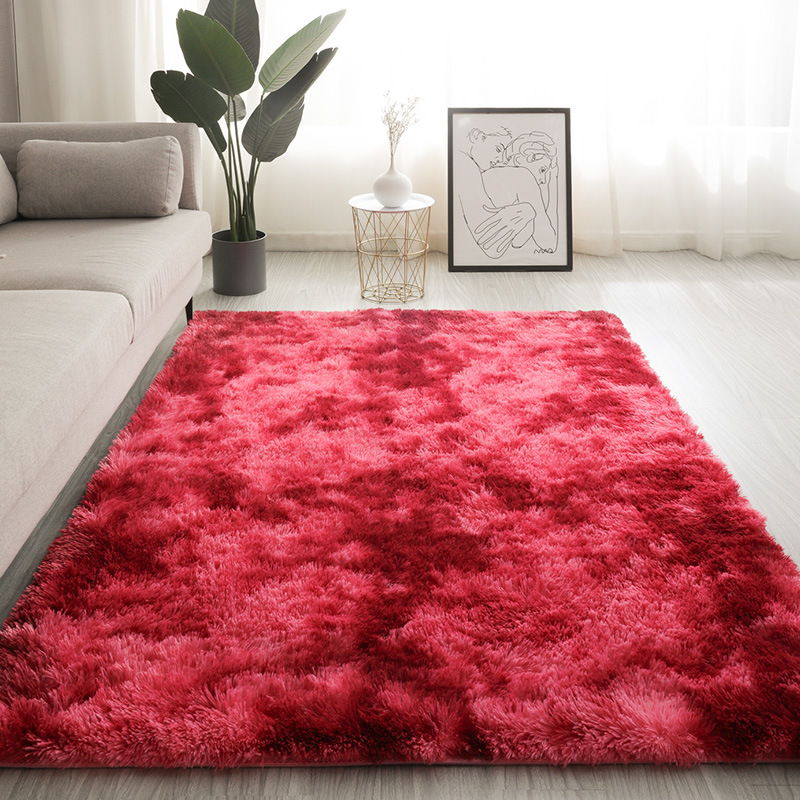 Carpet bedroom covered with Nordic ins, living room, coffee table, bedside girl room, under the bed, plush mesh red carpet floor mat_voghion.com