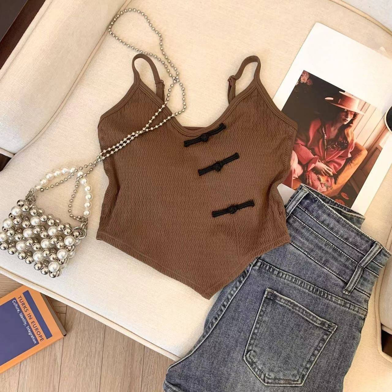 Intimates för kvinnor Ny kinesisk retro nationell stil Liten sele Integrerad bröstsjal Vacker rygg Cheongsam-design Unik innertopp_voghion.com