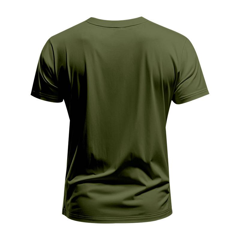 Trendiges, schnelltrocknendes, atmungsaktives, lässiges, sportliches und individuelles T-Shirt mit V-Ausschnitt für Herren im Frühling und Sommer_voghion.com