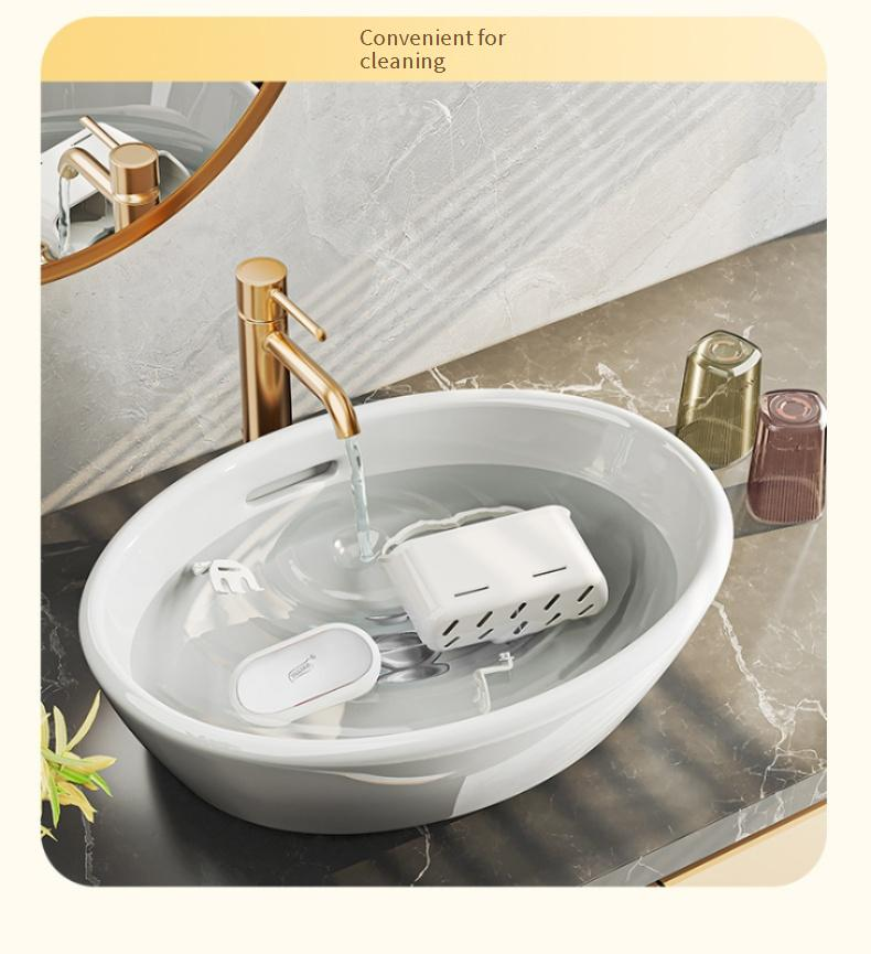 Antibacterial Toothbrush Holder With Suction Cups - Wall Mount For Bathroom (2-In-1 Toothpaste & Cup Organizer) Waterproof & Space-Saving Design_voghion.com
