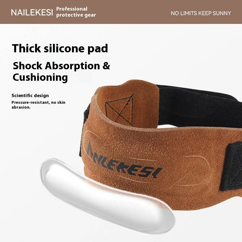 Joelheira profissional de couro com suporte para patela para homens e mulheres - maior estabilidade para corrida, badminton, pular corda e alívio de lesões esportivas_voghion.com